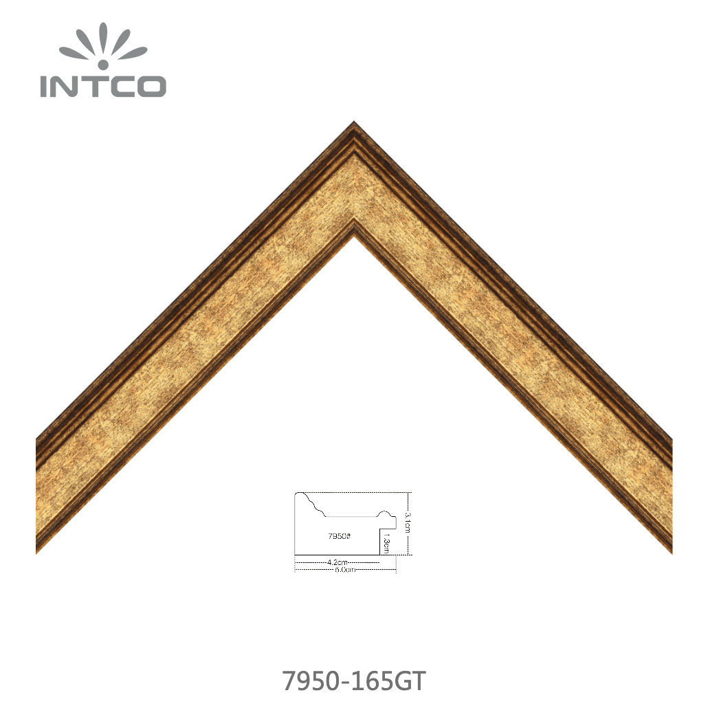 7950-165GT — 5cm Dourado PS Moldura para Quadro