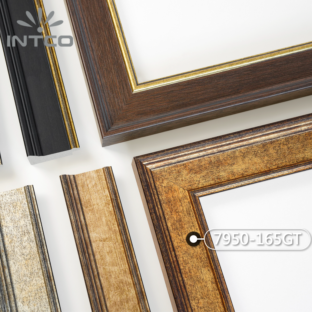 7950-165GT — 5cm Dourado PS Moldura para Quadro