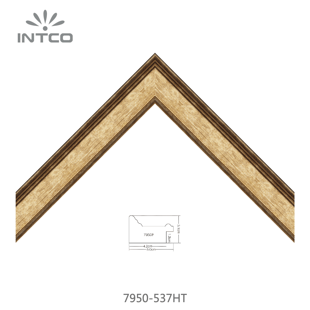 7950-537HT — 5cm Dourado PS Moldura para Quadro