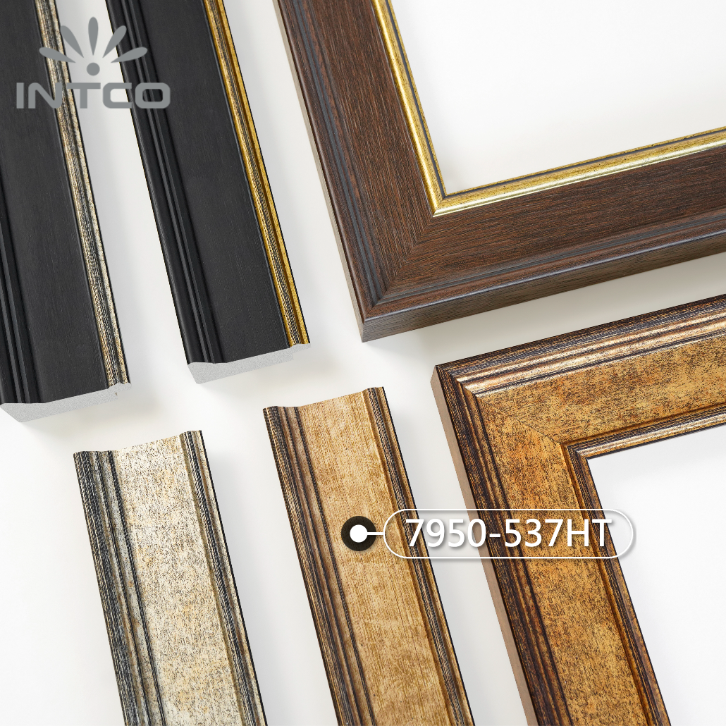 7950-537HT — 5cm Dourado PS Moldura para Quadro