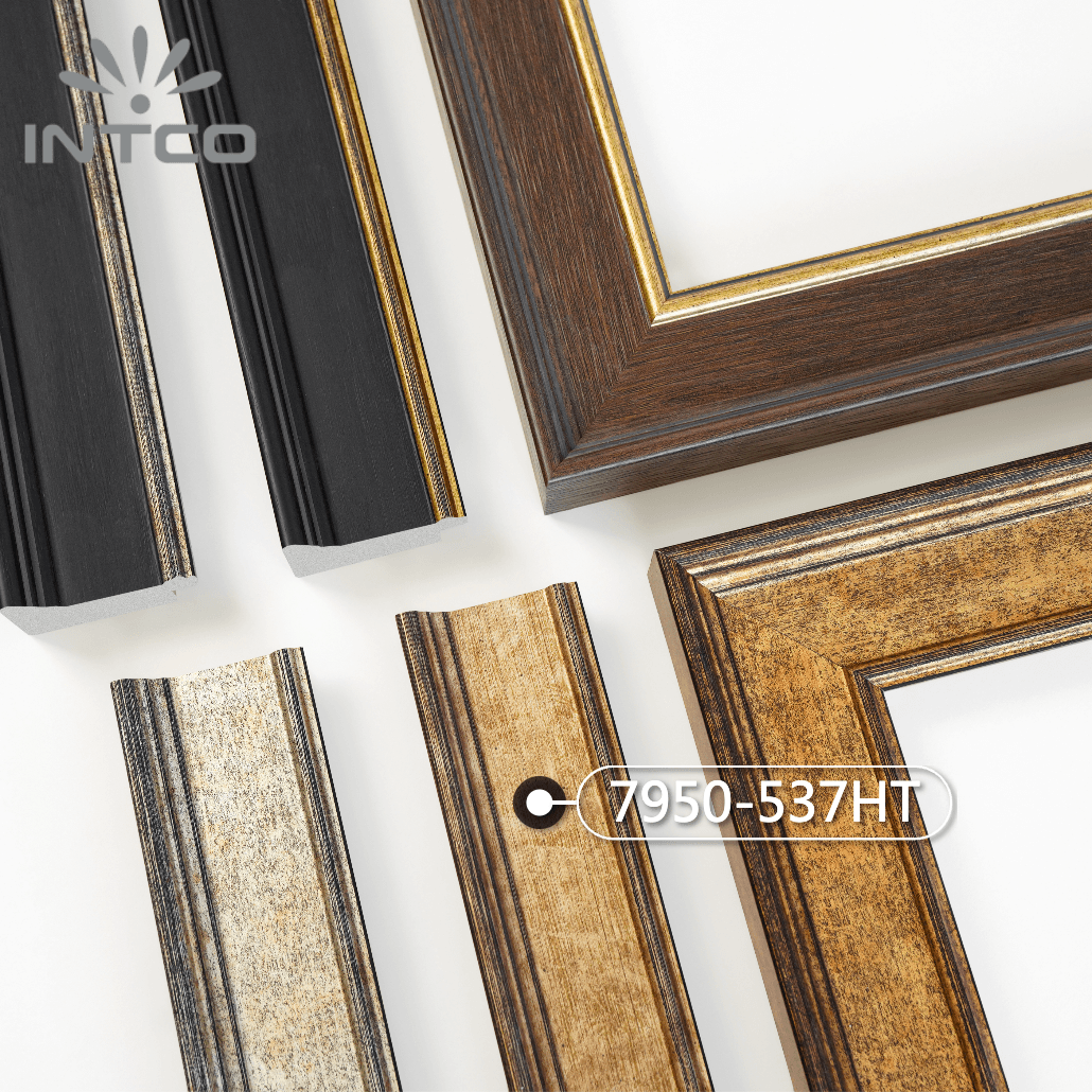 7950-537HT — 5cm Dourado PS Moldura para Quadro