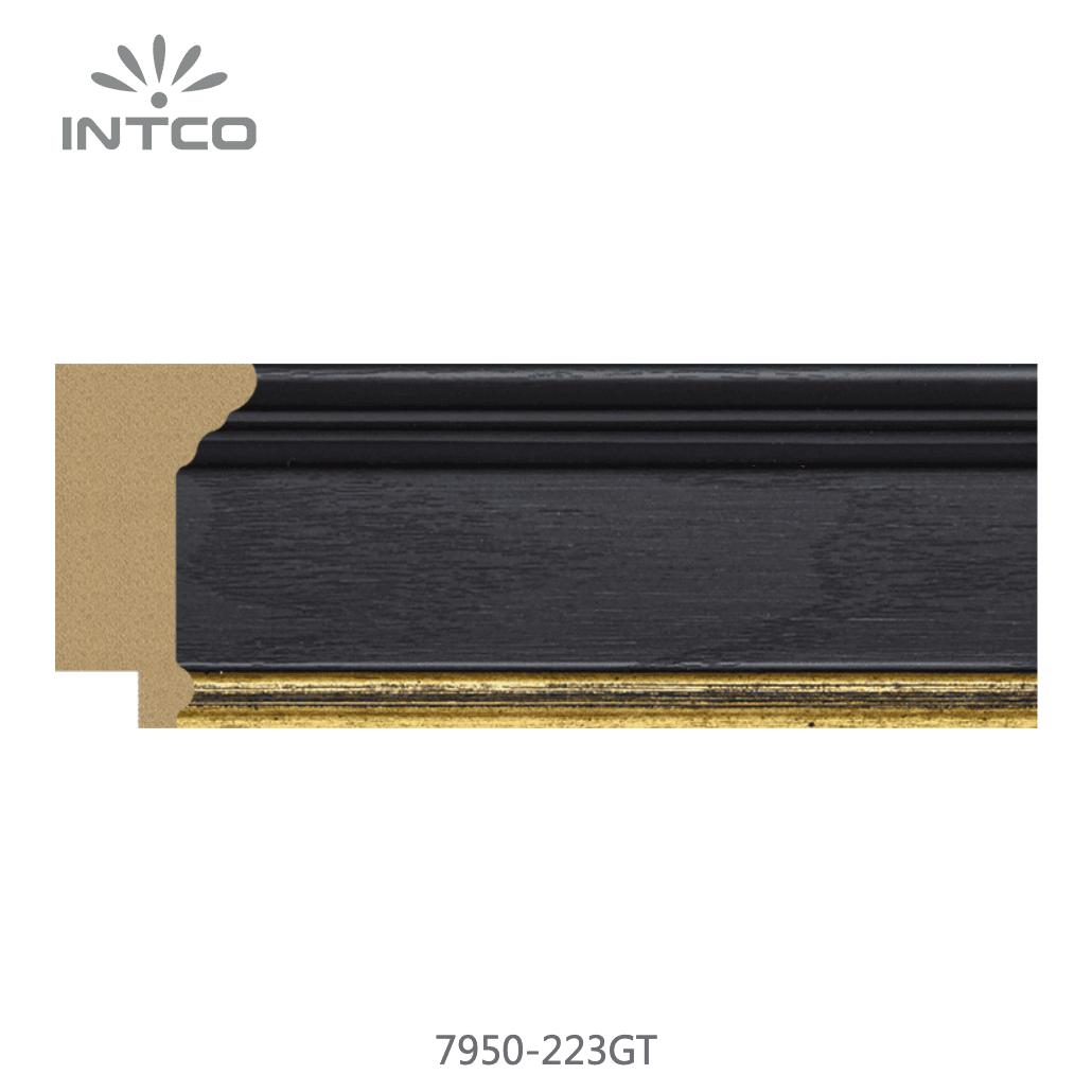 7950-223GT — 5cm Preto PS Moldura para Quadro