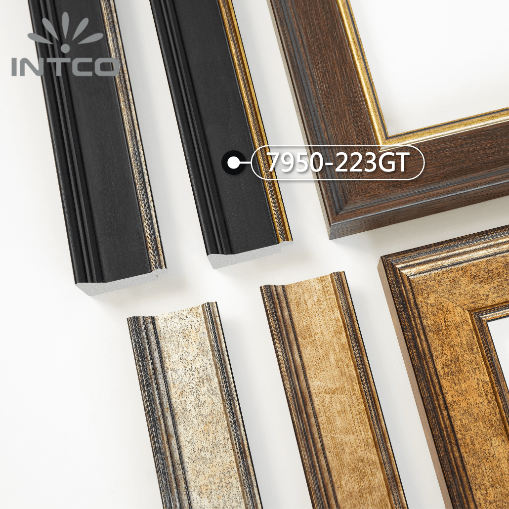 7950-223GT — 5cm Preto PS Moldura para Quadro