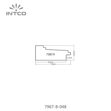 7967-B-048 — 7.2cm PS Moldura para Quadro