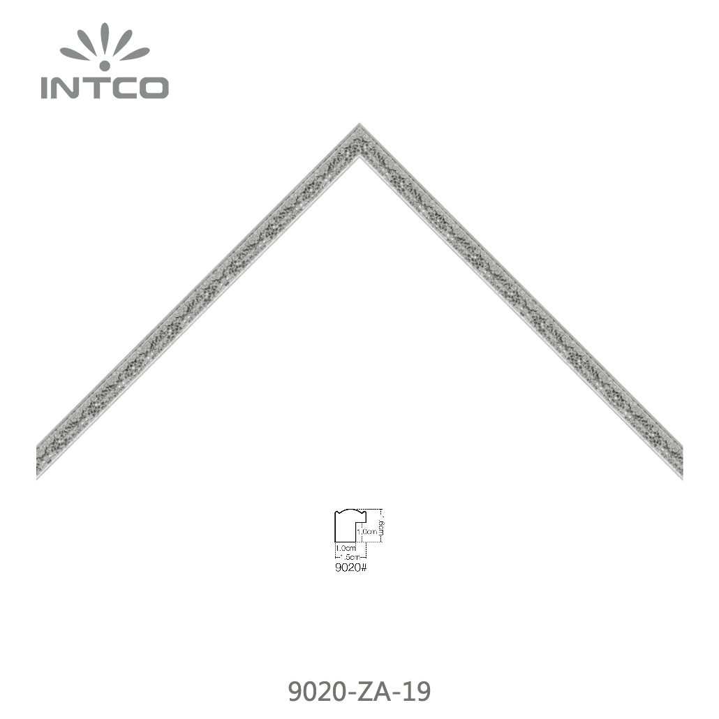 9020-ZA-19 — 1.5cm Argenté PS Baguette d'Encadrement