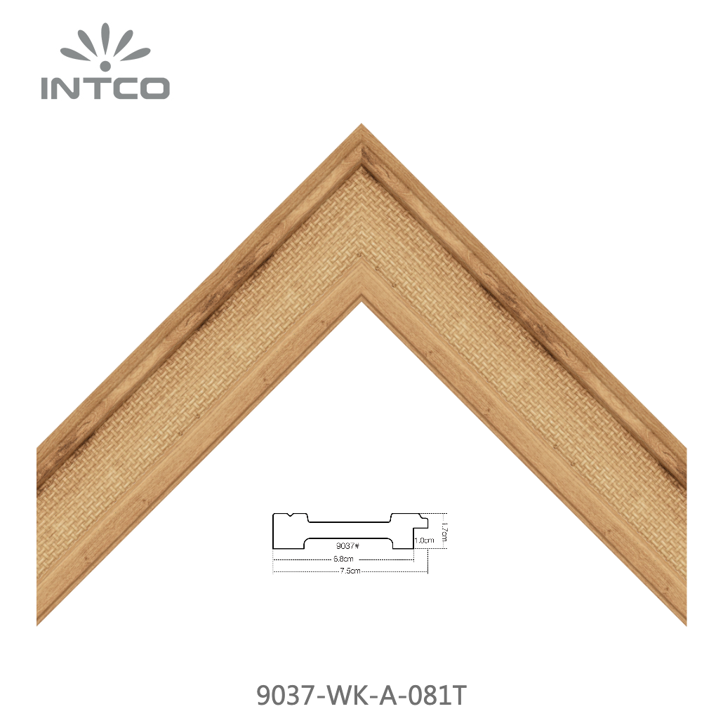 9037-WK-A-081T — 7.5cm Natur PS Bilderrahmenleiste