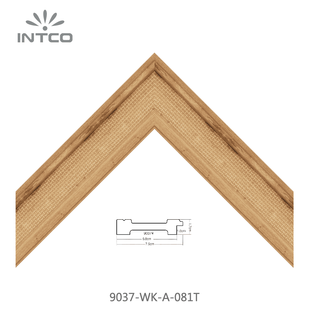 9037-WK-A-081T — 7.5cm Natur PS Bilderrahmenleiste