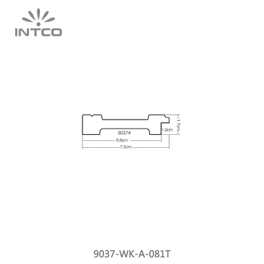 9037-WK-A-081T — 7.5cm Natur PS Bilderrahmenleiste