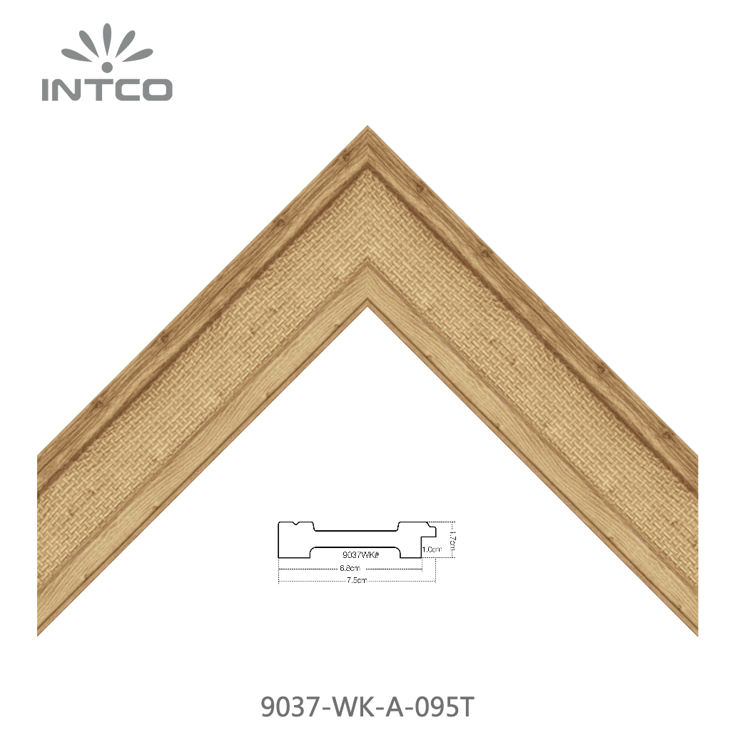 9037-WK-A-095T — 7.5cm Natur PS Bilderrahmenleiste