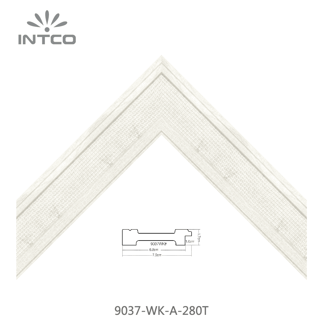 9037-WK-A-280T — 7.5cm Natur PS Bilderrahmenleiste