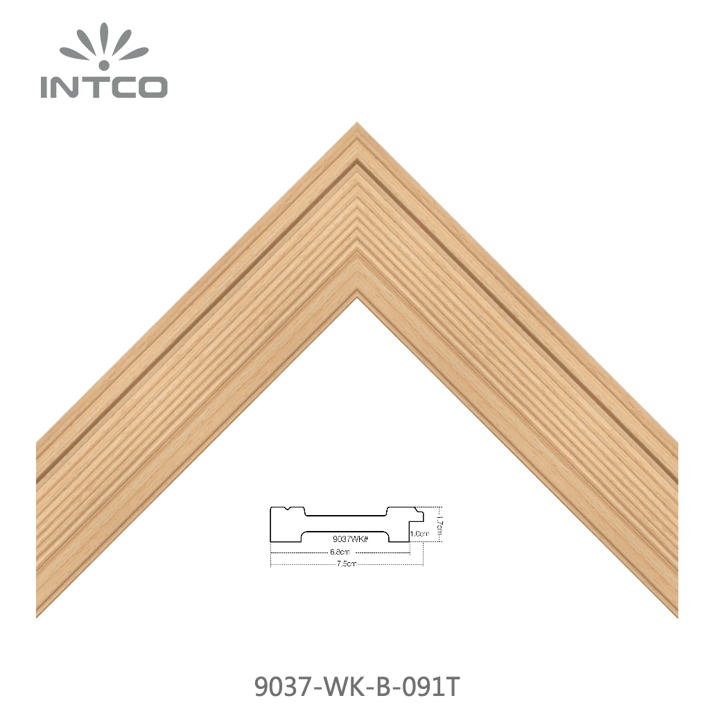 9037-WK-B-091T — 7.5cm Natur PS Bilderrahmenleiste