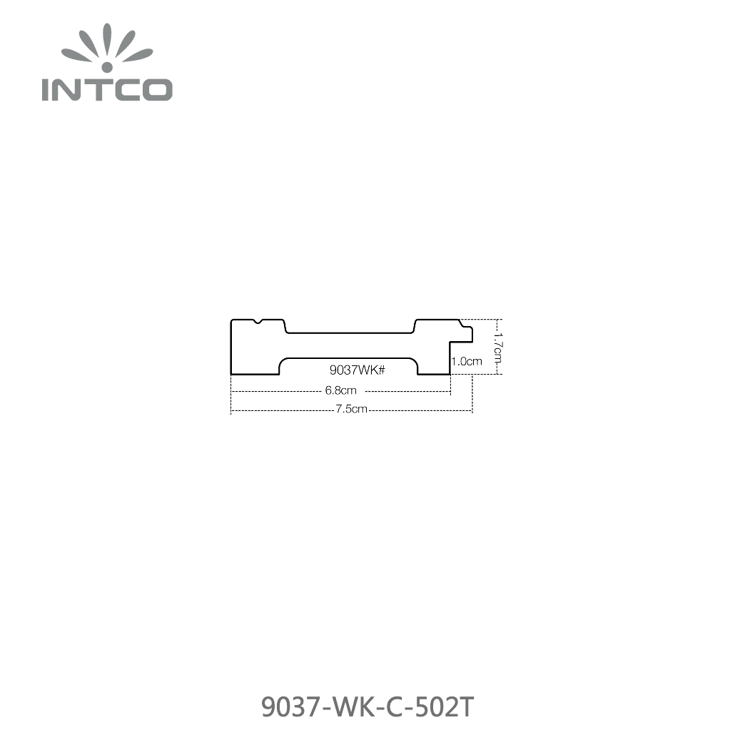 9037-WK-C-502T — 7.5cm Natur PS Bilderrahmenleiste