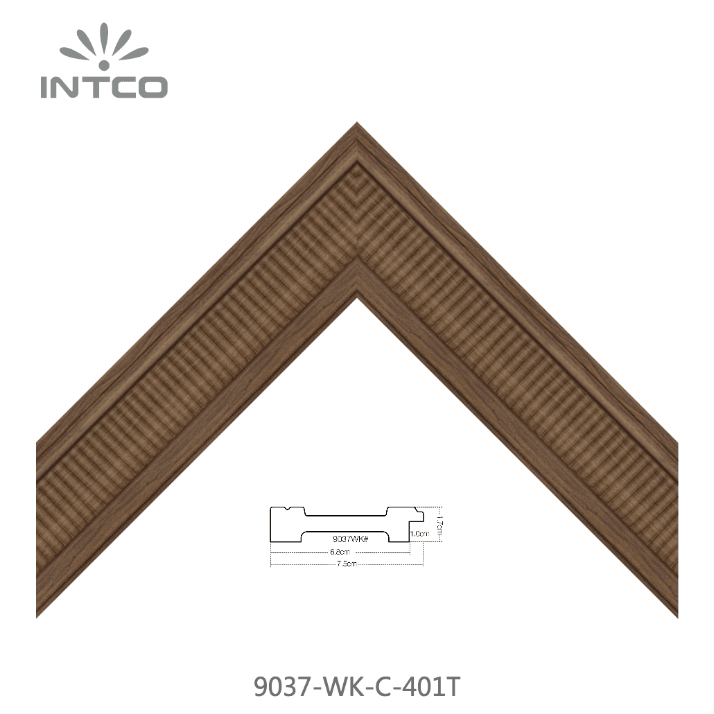 9037-WK-C-401T — 7.5cm Natural PS Picture Frame Moulding