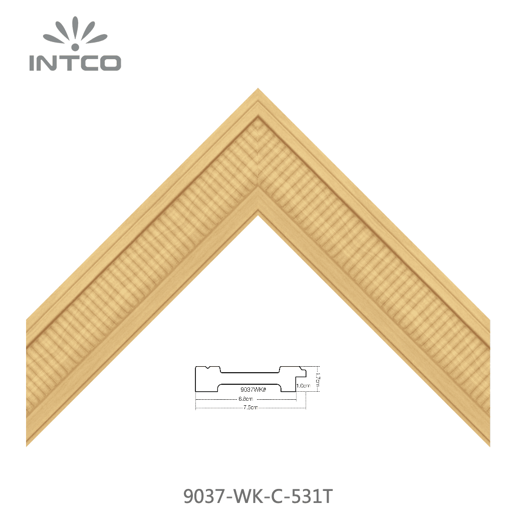 9037-WK-C-531T — 7.5cm Natural PS Picture Frame Moulding
