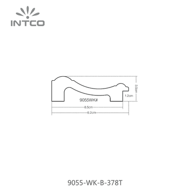9055-WK-B-378T — 9.23cm Natur PS Bilderrahmenleiste