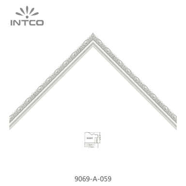 9069-A-059 — 2.5cm Weiß PS Bilderrahmenleiste