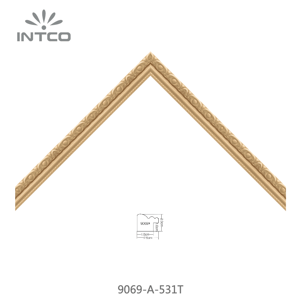 9069-A-531T — 2.5cm Natur PS Bilderrahmenleiste