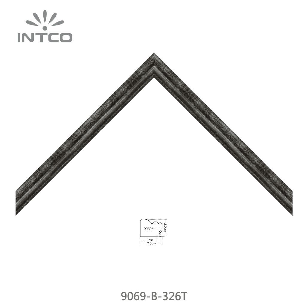 9069-B-326T — 2.5cm Natur PS Bilderrahmenleiste