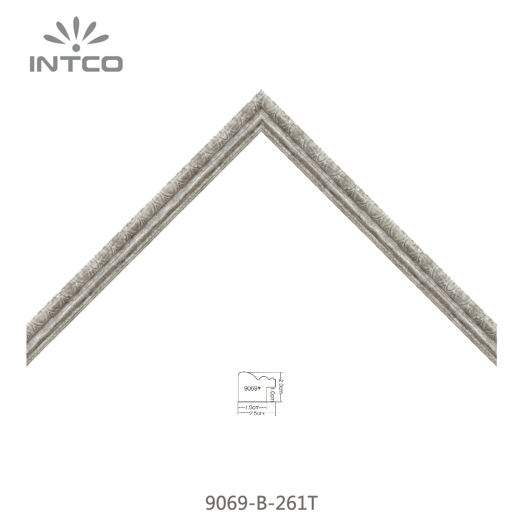 9069-B-261T — 2.5cm Natur PS Bilderrahmenleiste