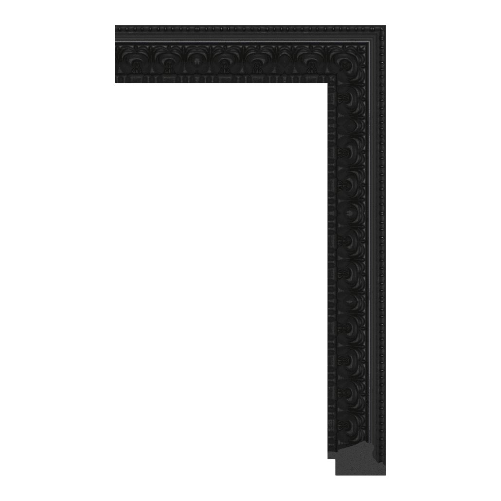 Ps Picture Frame Moulding,9124-A-21B,5W BLACK Picture Frame Moulding