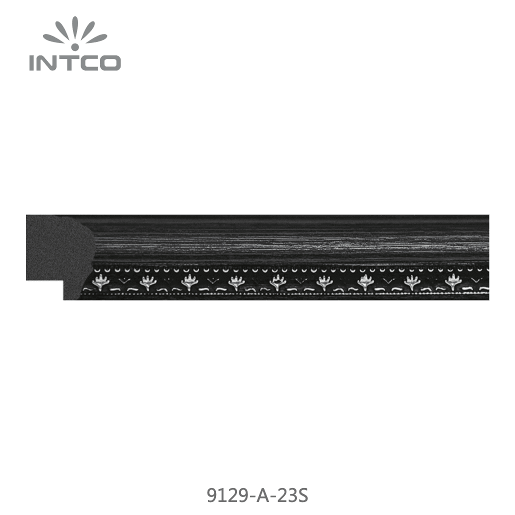 9129-A-23S — 2.54cm Preto PS Moldura para Quadro