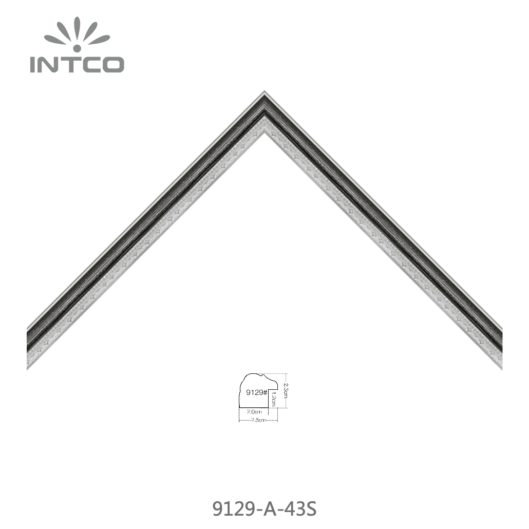 9129-A-43S — 2.54cm Prateado PS Moldura para Quadro