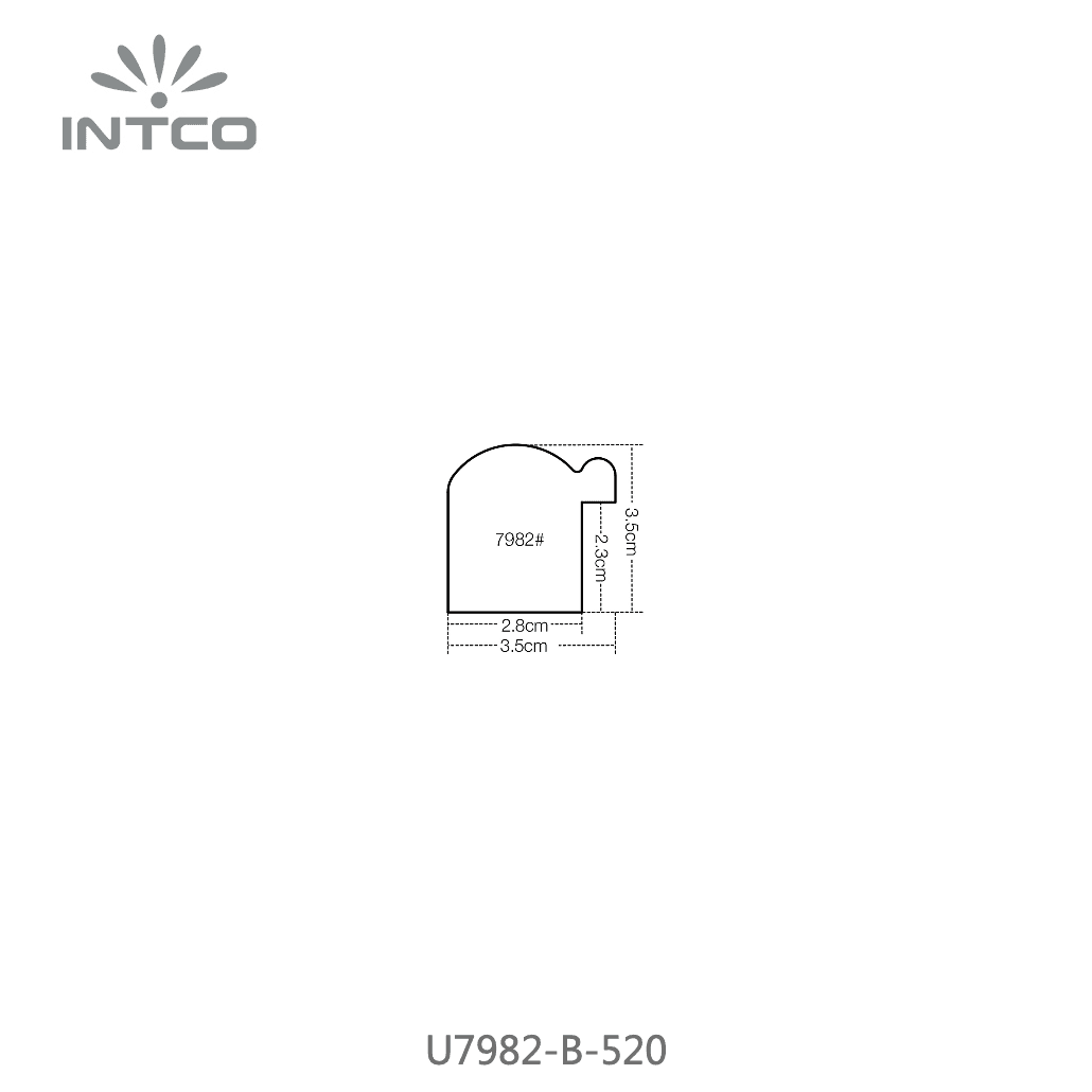 U7982-B-520 — 3.5cm PS Baguette d'Encadrement