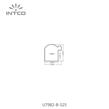 U7982-B-525 — 3.5cm PS Moldura para Marco de Fotos