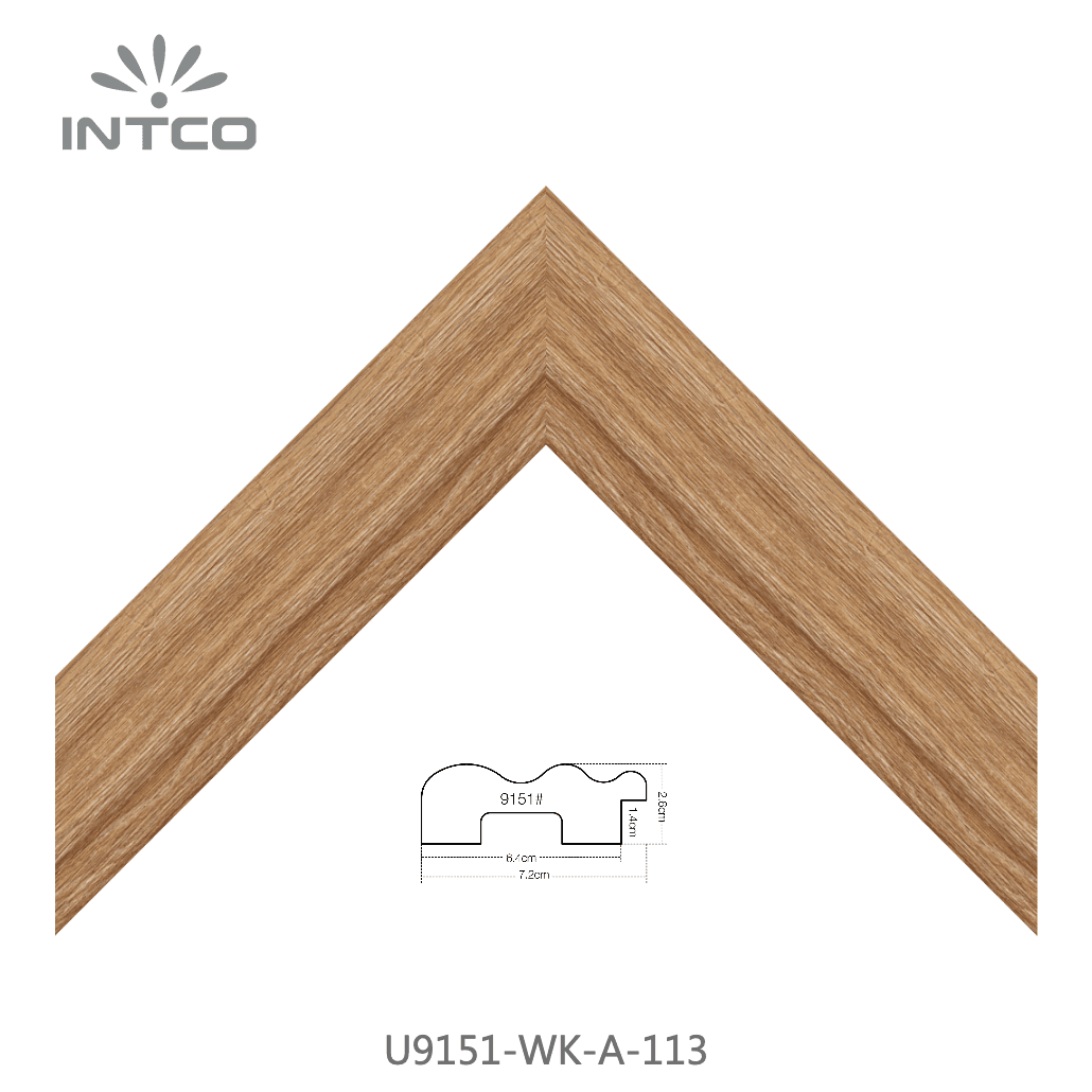 U9151-WK-A-113 — 7.2cm Natur PS Bilderrahmenleiste