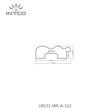 U9151-WK-A-112 — 7.2cm Natur PS Bilderrahmenleiste