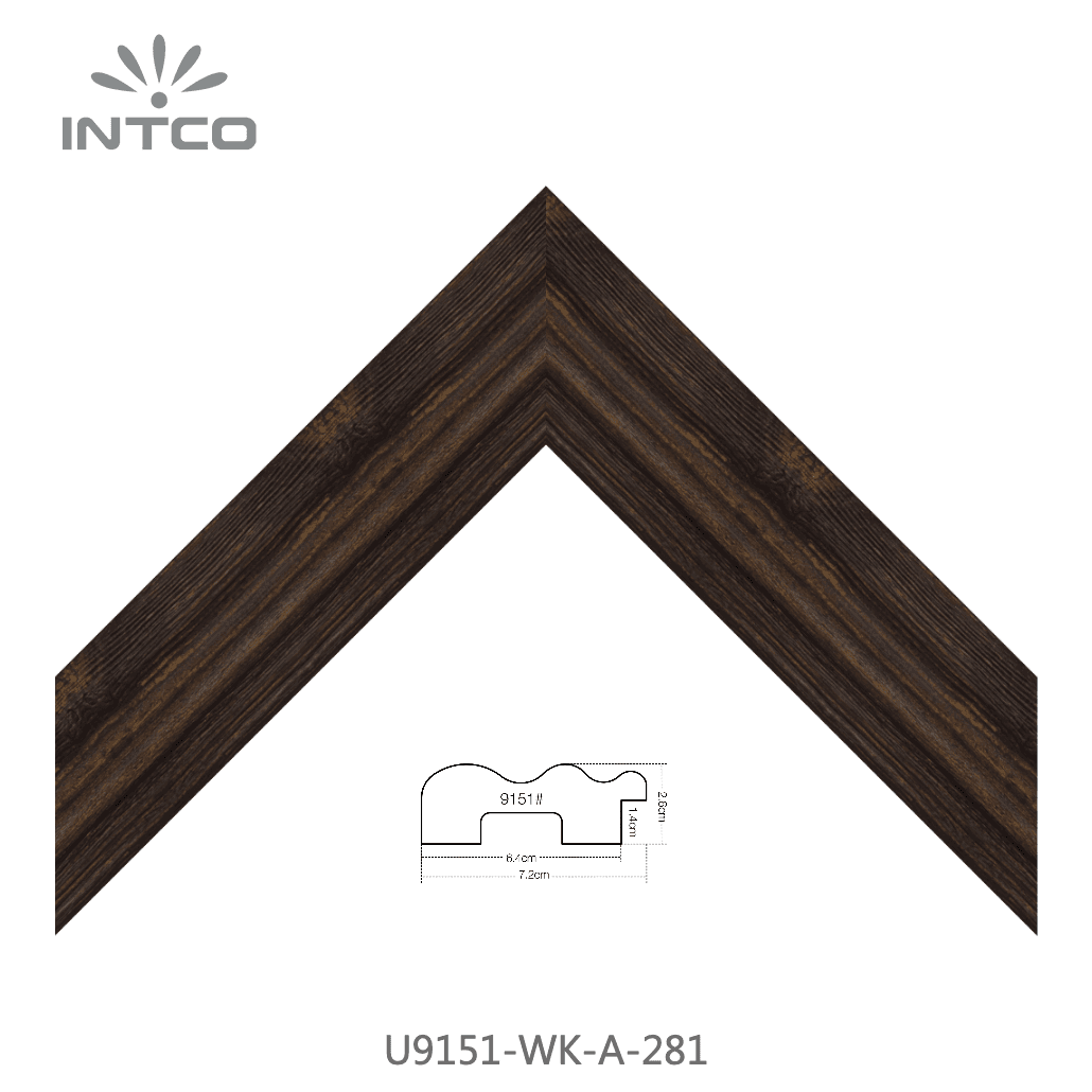 U9151-WK-A-281 — 7.2cm Natur PS Bilderrahmenleiste