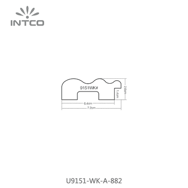 U9151-WK-A-882 — 7.2cm Natur PS Bilderrahmenleiste