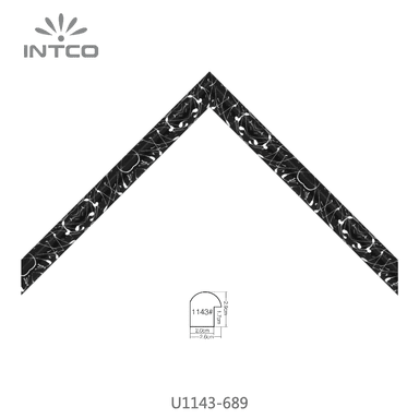 U1143-689 — 2.6cm Schwarz PS Bilderrahmenleiste