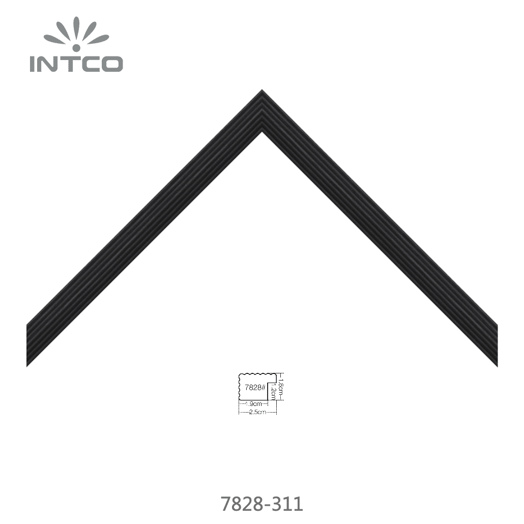 7828-311 — 2.51cm Preto PS Moldura para Quadro