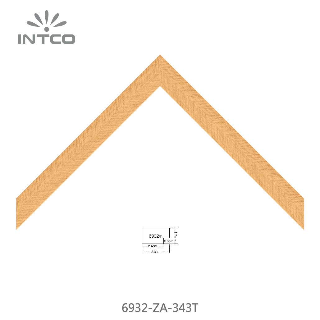 6932-ZA-343T — 3cm Natural PS Moldura para Quadro