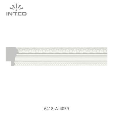 6418-A-4059 — 2.46cm Weiß PS Bilderrahmenleiste