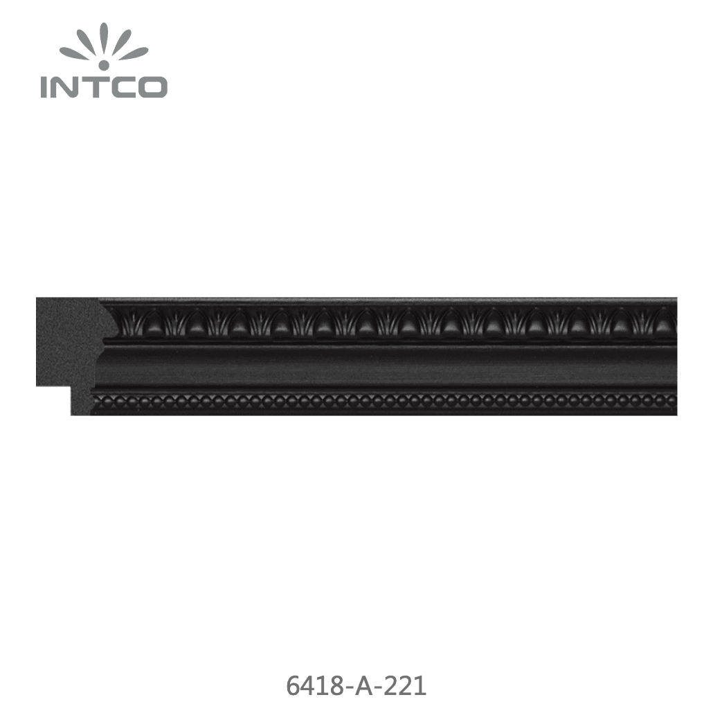 6418-A-221 — 2.46cm Preto PS Moldura para Quadro