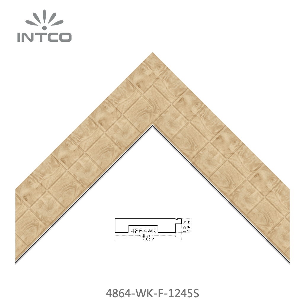 4864-WK-F-1245S — 7.62cm Natural PS Picture Frame Moulding