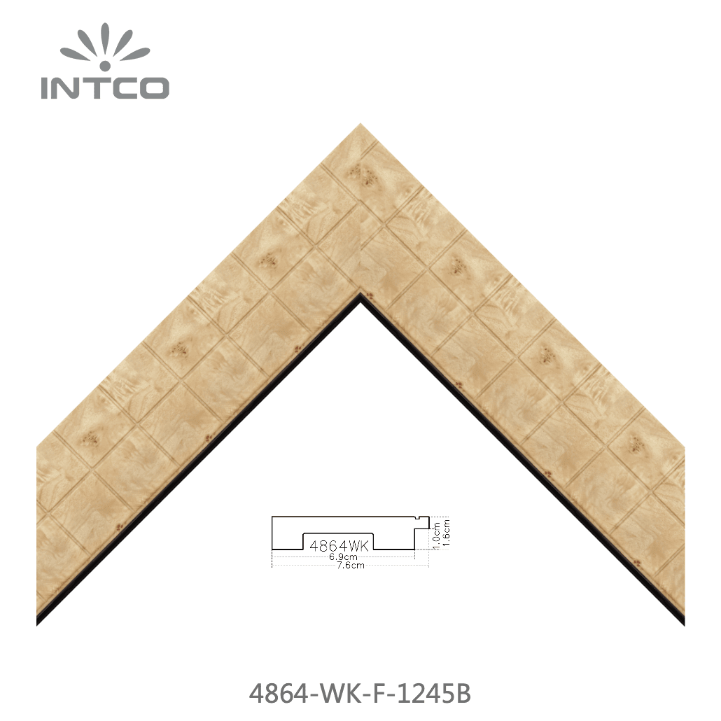 4864-WK-F-1245B — 7.62cm Natur PS Bilderrahmenleiste