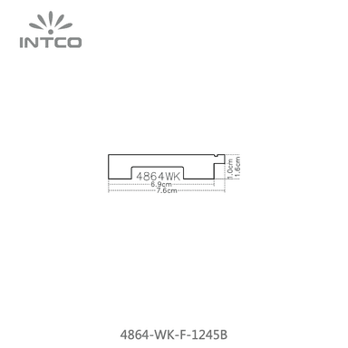 4864-WK-F-1245B — 7.62cm Natur PS Bilderrahmenleiste