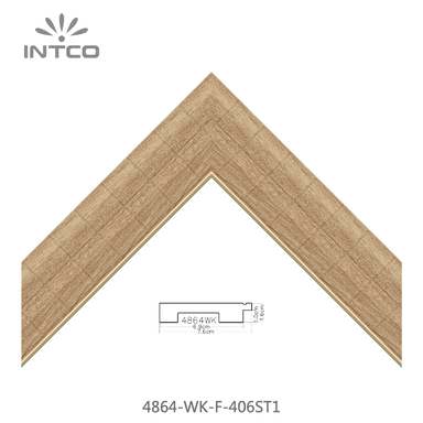 4864-WK-F-406ST1 — 7.62cm Natural PS Picture Frame Moulding