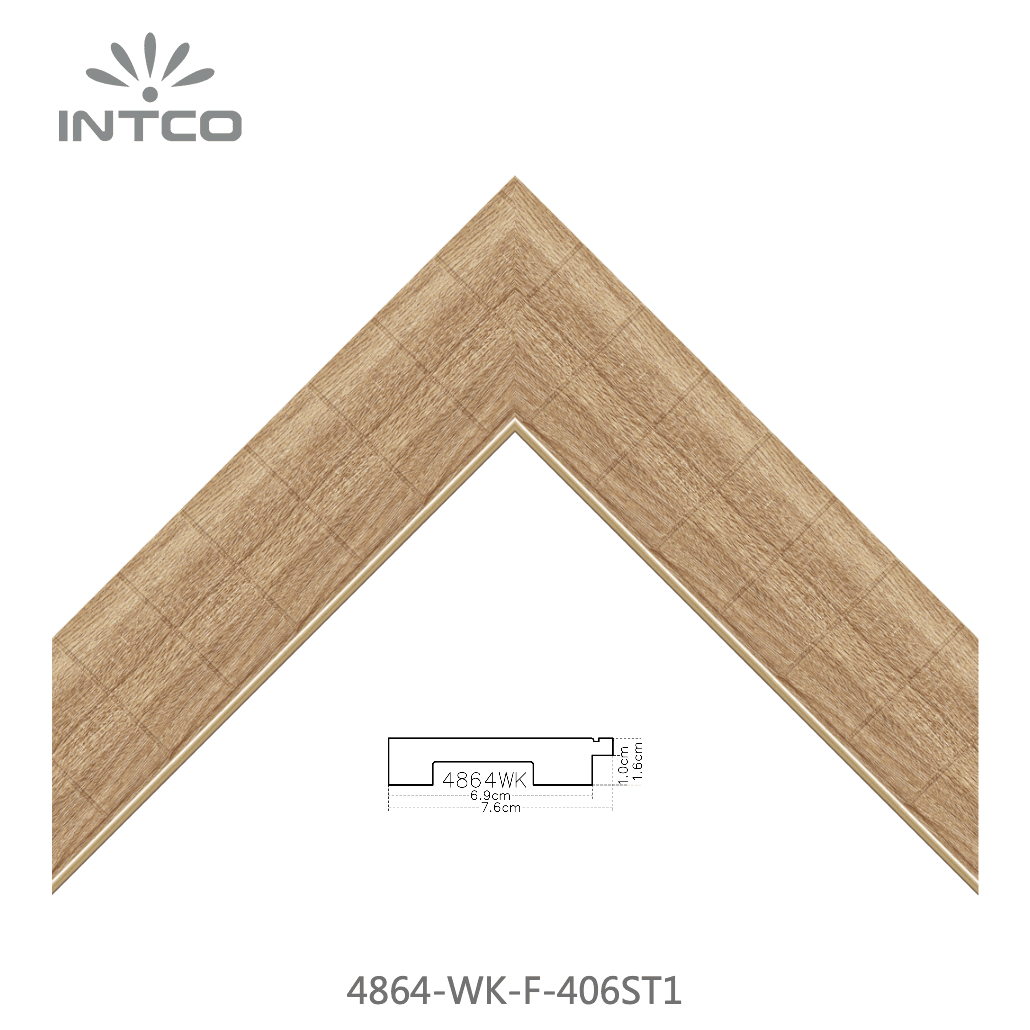 4864-WK-F-406ST1 — 7.62cm Natural PS Picture Frame Moulding