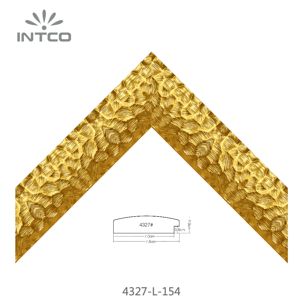 4327-L-154 — 7.6cm Gold PS Bilderrahmenleiste