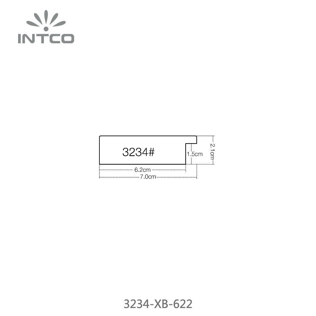 3234-XB-622 — 7.06cm Natural PS Moldura para Quadro