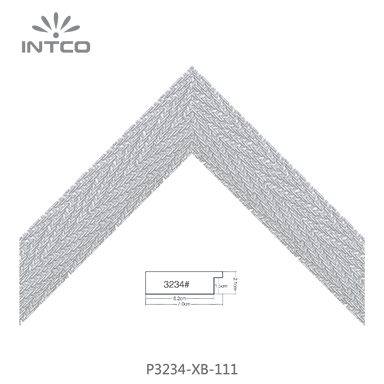 P3234-XB-111 — 7.06cm Silber PS Bilderrahmenleiste
