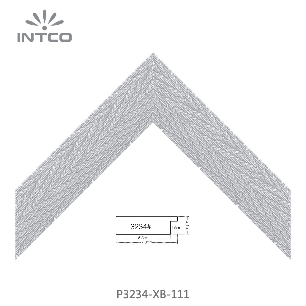 P3234-XB-111 — 7.06cm Silber PS Bilderrahmenleiste