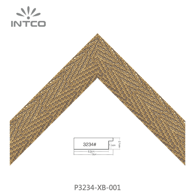 P3234-XB-001 — 7.06cm Gold PS Picture Frame Moulding
