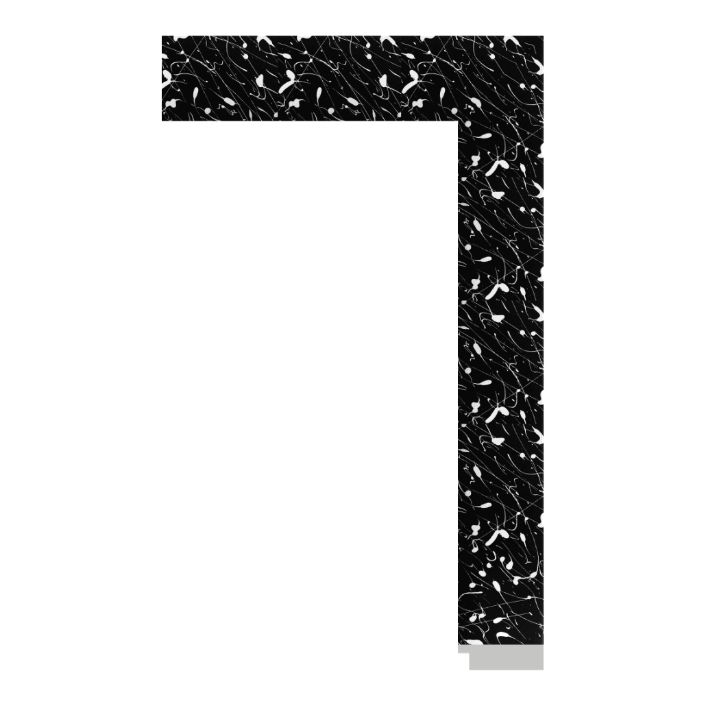 1180-689 — 5.18cm Preto PS Moldura para Quadro