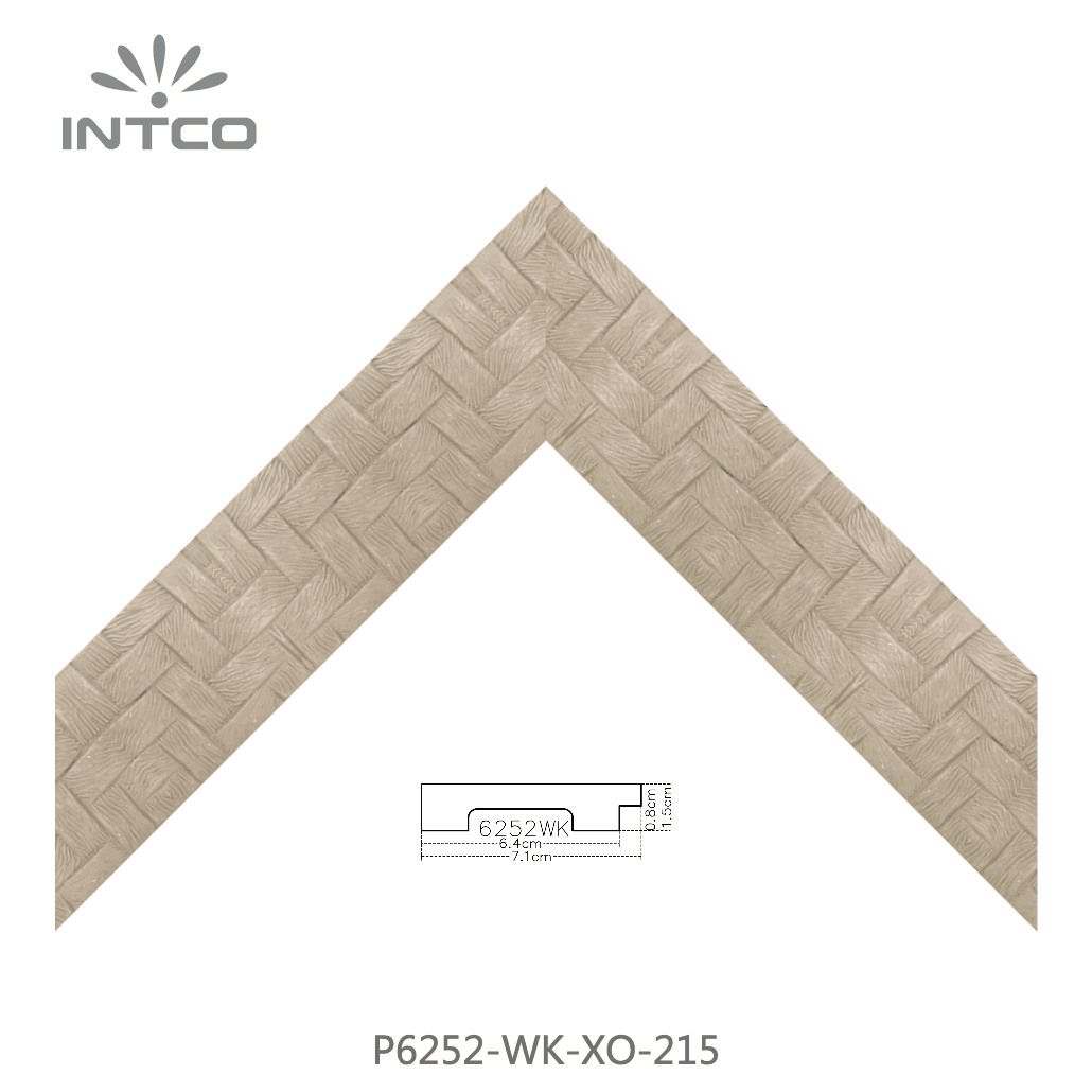 P6252-WK-XO-215 — 7.05cm Natural PS Picture Frame Moulding