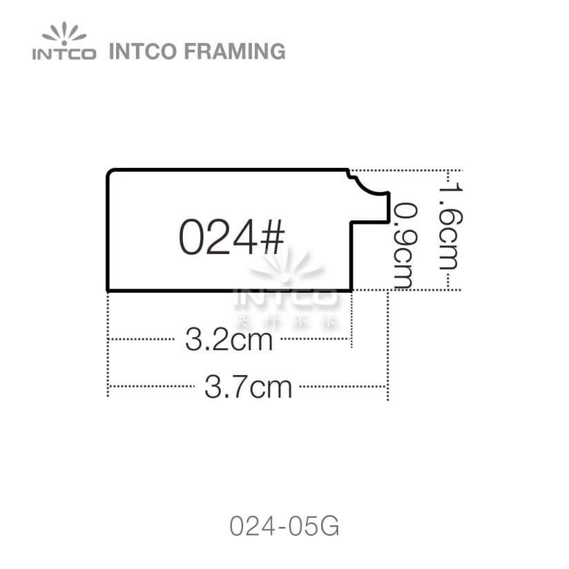 INTCO 024 series PS picture frame moulding profile